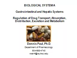 BIOLOGICAL SYSTEM A   Gastrointestinal and Hepatic Systems