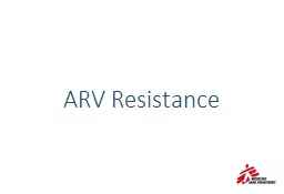 ARV Resistance  1 Learning Objectives