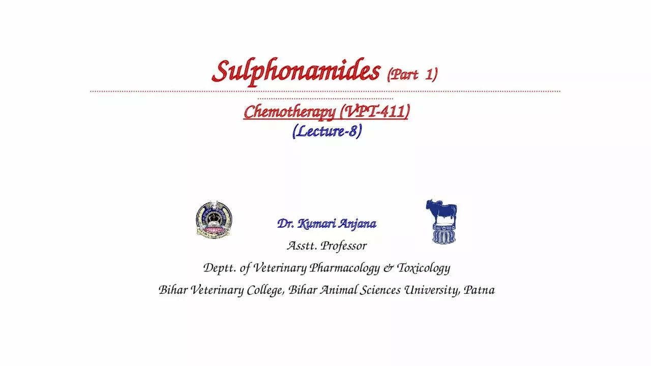 PPT-Sulphonamides ( Part 1)