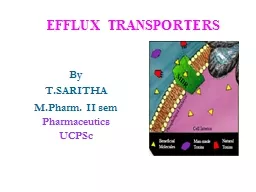 EFFLUX TRANSPORTERS By T.SARITHA