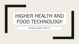 Higher health and food technology
