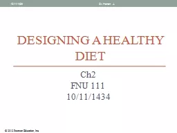 designing a healthy diet