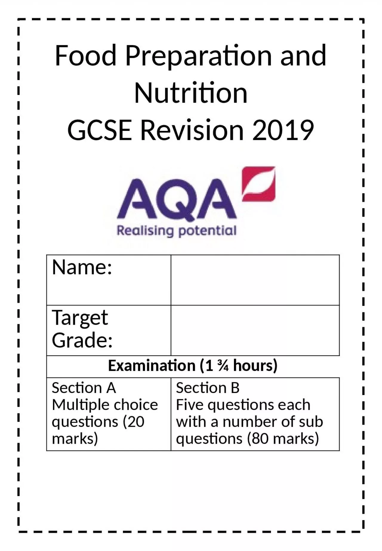 PPT-Food Preparation and Nutrition