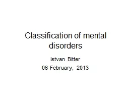 Classification   of  mental