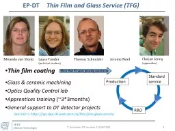 Thin film coating  Glass & ceramic machining