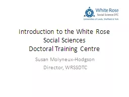 Introduction to the White Rose Social Sciences