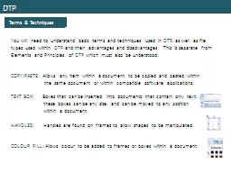 PPT-DTP Terms & Techniques