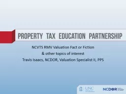 NCVTS RMV Valuation Fact or Fiction