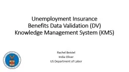 Unemployment Insurance Benefits Data Validation (DV)