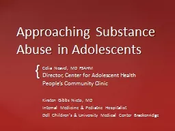 Approaching Substance Abuse in Adolescents