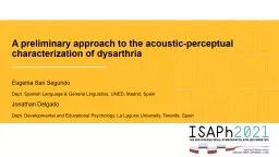 A preliminary approach to the acoustic-perceptual