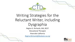 Writing Strategies for the Reluctant Writer, including Dysgraphia