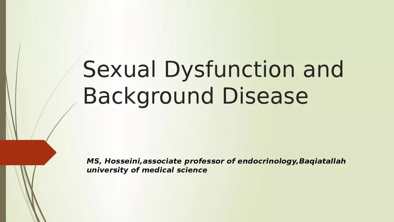 PPT-Sexual Dysfunction and Background Disease