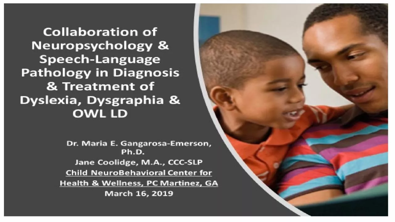 PPT-Dysgraphia, Dyslexia, & O&W LLD