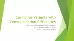 Caring for Patients with Communication Difficulties