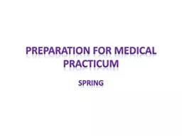 Preparation for Medical Practicum