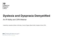 Dyslexia and Dyspraxia Demystified