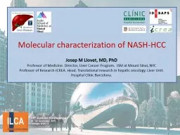 Molecular characterization of NASH-HCC