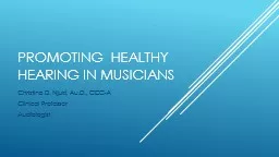 Promoting  healthy Hearing in musicians