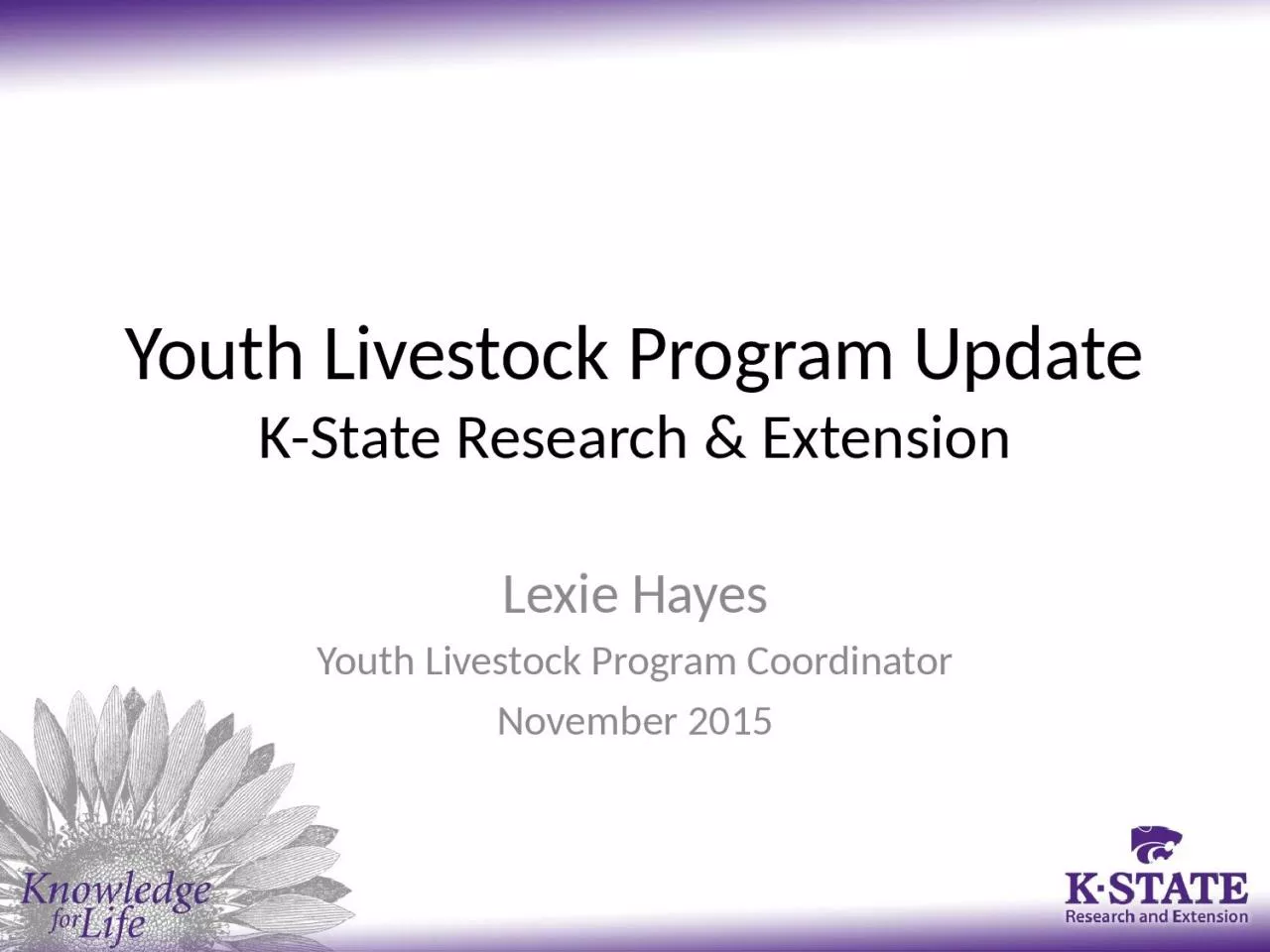 PPT-Youth Livestock Program Update