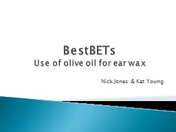 BestBETs Use of olive oil for ear wax