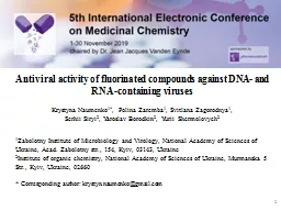 Antiviral activity of fluorinated compounds against DNA- and RNA-containing viruses