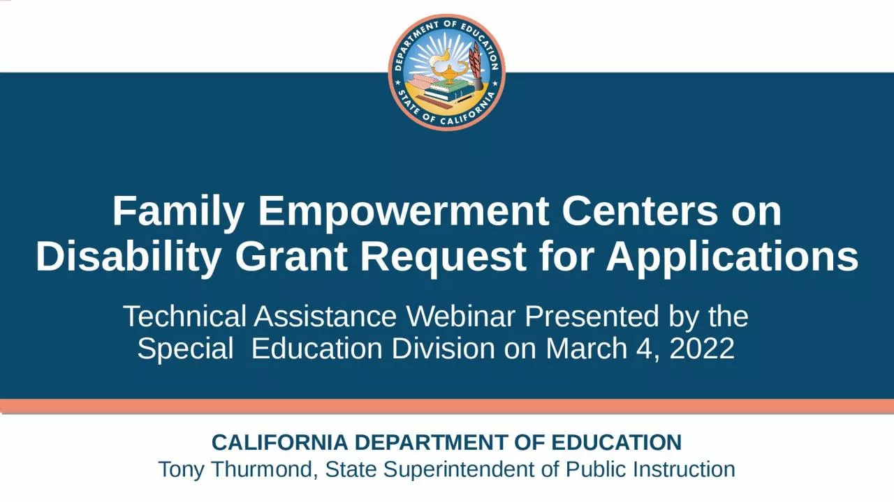 Family Empowerment Centers on Disability Grant Request for Applications