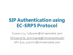 SIP Authentication using EC-SRP5 Protocol