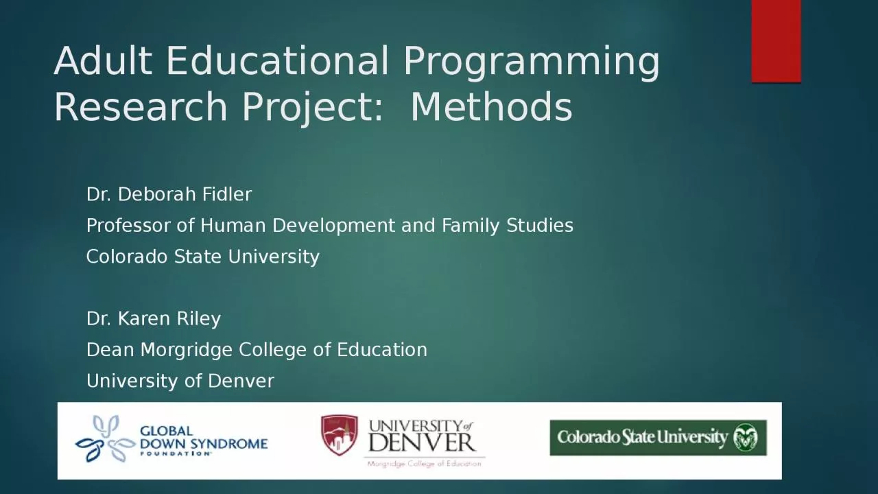 PPT-Adult Educational Programming Research Project: Methods