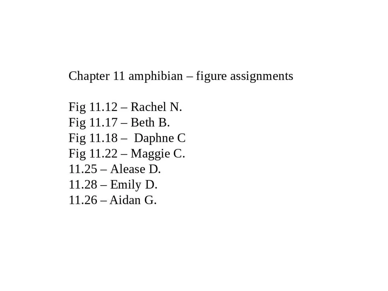 PPT-Chapter 11 amphibian – figure assignments