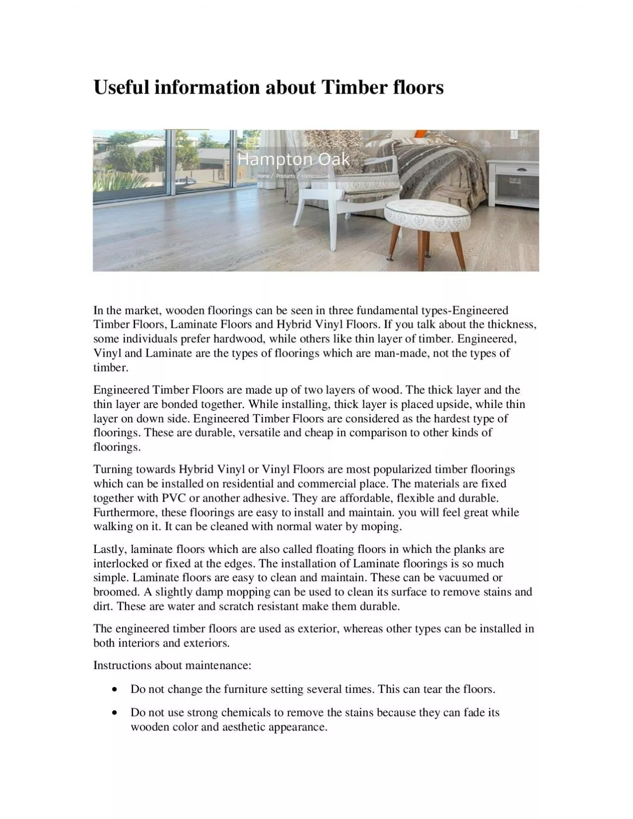 PDF-Useful information about Timber floors