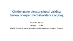 ClinGen  gene-disease clinical validity: