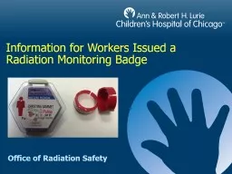 Information for Workers Issued a Radiation Monitoring Badge