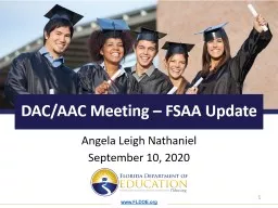 DAC/AAC Meeting – FSAA Update