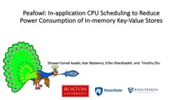 Peafowl: In-application CPU Scheduling to Reduce Power Consumption of In-memory Key-Value