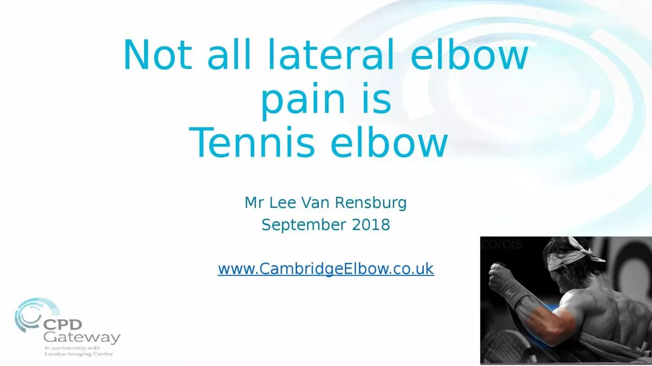 PPT-Not all lateral elbow pain is