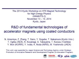 R&D of fundamental technologies of accelerator magnets using coated conductors