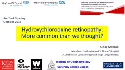 Hydroxychloroquine retinopathy: