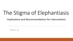 The Stigma of Elephantiasis