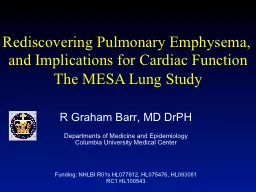 Rediscovering Pulmonary Emphysema, and Implications for Cardiac