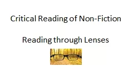 Critical Reading of Non-Fiction