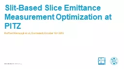 Slit-Based Slice Emittance Measurement Optimization at PITZ