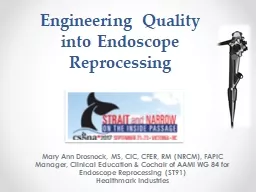 Engineering   Quality into Endoscope