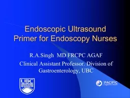 Endoscopic Ultrasound  Primer for Endoscopy Nurses