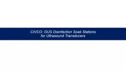 CIVCO: GUS Disinfection Soak Stations