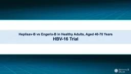 Heplisav-B vs Engerix-B in Healthy Adults, Aged 40-70 Years