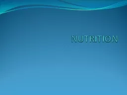 NUTRITION Objectives 1 . To understand the decision-making process