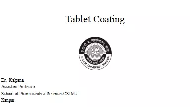 Tablet Coating Dr.   Kalpana