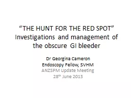 “THE HUNT FOR THE RED SPOT”