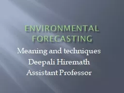 Environmental forecasting